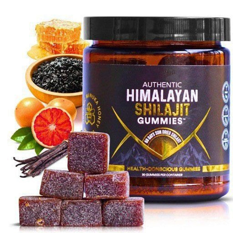 Caramelle gommose Shilajit dell'Himalaya - Energia - Vitalità e prestazioni naturali